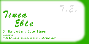 timea eble business card